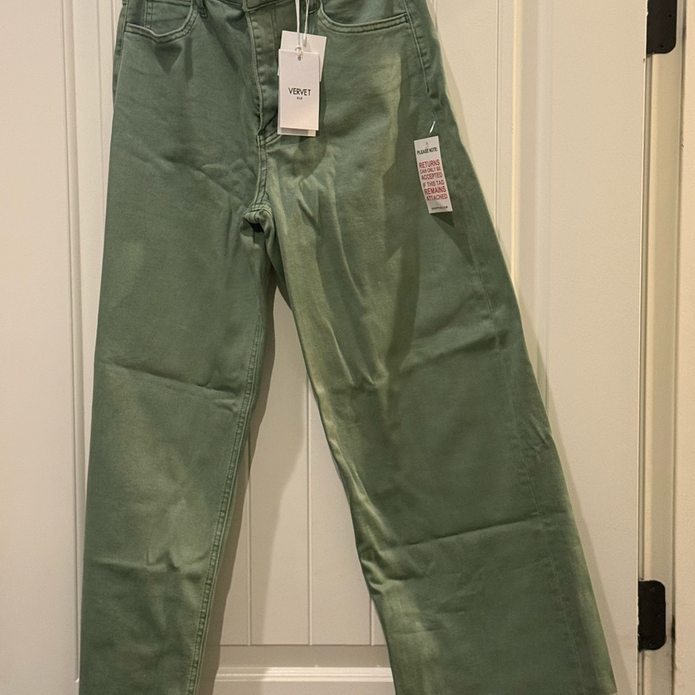 Vervet Women's Green Wide Leg Pants